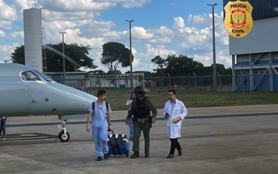 Divisão de Operações Aéreas da PCDF realiza transporte de...