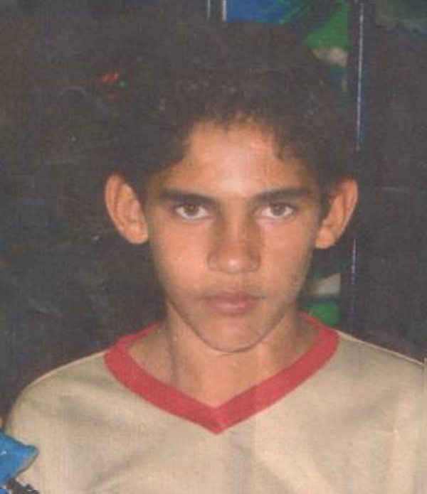 JOSÉ TAVARES DE OLIVEIRA JÚNIOR -Desaparecido com 13 anos de idade