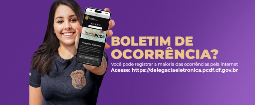 Registre o boletim de ocorrência online!